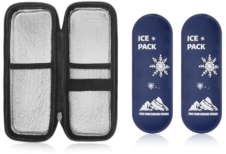 FONCBIEN Estuche de Viaje de Insulina, Nevera Portátil Insulina con 2 Bolsa de Gel Frio Insulina Organizador para insulina u Otros diabéticos Suministros