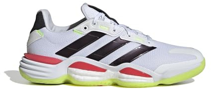 Adidas Men's Stabil 16 Indoor Shoes Sneaker, EU, White/Aurora Met./Aurora Plum, 6.5