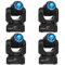 4PCS 50W Beam Cabeza Móvil RGBW LED Moving Head, 8 Gobos 8 Colores Efecto estroboscópico DMX512 Luces de Escenario Equipo profesional para DJ Rendimiento Noche KTV
