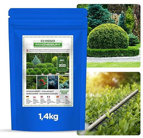 GREEN ORO CHISSO MAGNESIUM 1,4KG Fertilizzante al magnesio contro l'ingiallimento per conifere come thuja e tasso