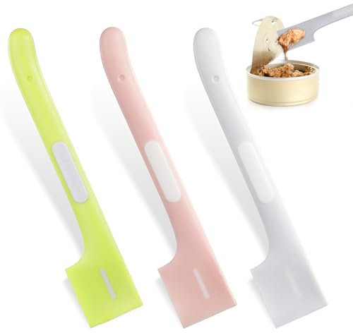 3 Stück Silikon Tierfutter Dosenlöffel Katzenfutter Löffel Praktische Tiernahrung Mischlöffel Haustiere Futter Dosen Rührlöffel Nassfutter Dosenschaufel für Hunde Katzen Tierfutterdosenzubehör