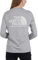THE NORTH FACE Women's Evo Throwback Long Sleeve Tee Shirt Top, Tnf Pale Grey Heather, M