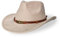 HIQIU Unisex Breite Krempe Panama Westernhut Wildleder Cowboyhut Ethnischer Stil Cowgirl-Hut mit Seildekoration für Damen und Herren (DE/NL/SE/PL, Alphanumerisch, Einheitsgröße, M, Weiß)