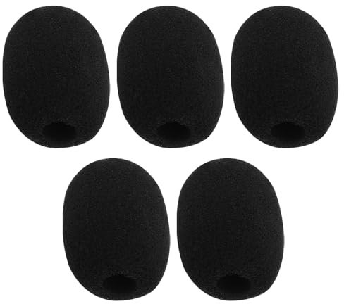 ECSiNG 5 Stück Gaming-Headset-Mikrofon-Pop-Filter, Schaumstoffabdeckung, 28 x 40 mm x 10 mm, kompatibel mit Astro A10, A20, A30, A40, A50