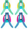 DAJASD Handtuchklammern für Strandliegen, 4 Stück Flip Flop Strandtuchklammern, Neuartige Strandtuch Clips, Handtuch Klammer für Strandtuch, Badetuch, Strand, Garten, Pool, Sonnenliege oder Liegestuhl