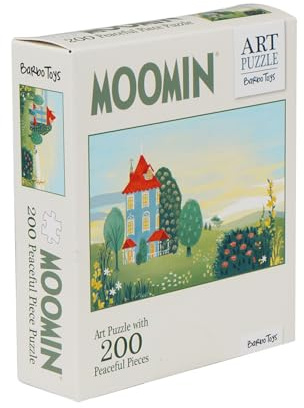Barbo Toys - Moomin Kunstpuzzle 200 Teile Moominhaus Grün ab 6 Jahren | Fördert Konzentration | Trainiert logisches Denken | Hochwertige Verarbeitung | Liebevolle Illustration | Fördert Feinmotorik