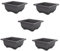 Toddmomy 1 Juego Maceta Antigua para Plantas De Interior Cuadrada Rectangular De Barro para Jardín para Suculentas De Polipropileno 5 Piezas
