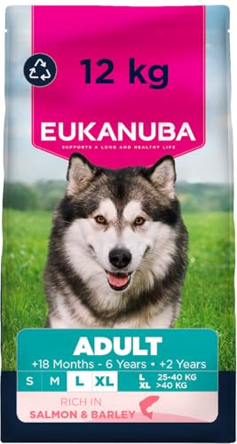 Eukanuba Salmon & Barley - Complete Dry Dog Food - For Adult Large & Giant Breed Dogs 12KG