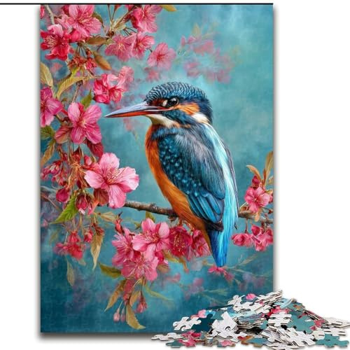 Puzzle 1000 Teile, Eisvogel, Papppuzzle für Erwachsene, 26x38cm, Geburtstage, Feiertage, am besten für Weihnachten