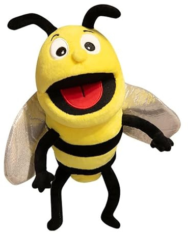 Deluxe Biene-Handpuppe für Kinder – Freund Im Tiergarten Plüschtier, bewegbarer offener Mund, ideal für Vorschulkinder, Geburtstagsgeschenk