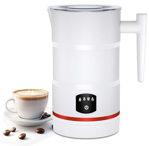 Milchaufschäumer, Milchaufschäumer Elektrisch, Kaffee-Aufschäumer, Milch-Dampfgarer, Heiße Schokoladenzubereiter, Milchaufschäumer, Velvetiser (Weiß)
