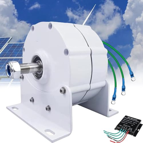 PixCy 400W/500W/600W/800W Permanentmagnet-Generator, 12V, 24V, 48V Dynamo,3-Phasiger,Getriebeloser Elektrischer Generator,Wechselstromgenerator,Verwendung Für Wasser-Windkraftanlagen 800W-24V