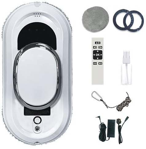 CEIEVER Electric Window Cleaner Robot, Automatic Window Cleaning Robot with Remote Control Smart Window Cleaner Cleaning Robot with 2800Pa Strong Suction,for Indoor/Outdoor Windows Mirror