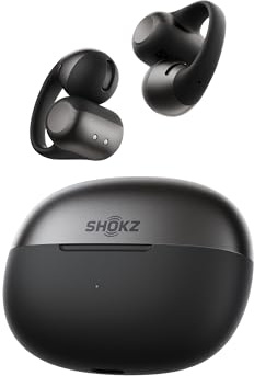 SHOKZ OpenDots 2 Open-Ear Clip-On Earbuds, Dolby Audio, Black | Bluetooth 6.1, Dolby Audio, Deep Bass, 40H Playtime, IP57, AI Clear Calls, Wireless Fast Charging, Commuting, Sports, Work