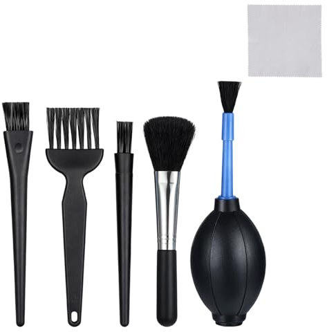 7 Pack Dust Blower Air Blower Duster Cleaner with Cleaning Brush and Cleaning Cloth Hand Rubber Bulb Air Pump for Camera Lens Microscopes Guitars Filters Keyboards
