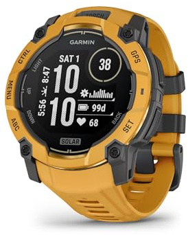 Garmin Instinct 3 50mm SOLAR – GPS-Multisport-Smartwatch, 1,1 Display, bis zu 40 Tage Akkulaufzeit, 80+ Sport-Apps, Navigationsfunktion, smarte Features, LED-Taschenlampe, wasserdicht