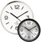 St. Leonhard Edelstahl-Funk-Wanduhr mit Zifferblatt-Beleuchtung & Lichtsensor, weiß