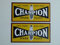 cut-it folientechnik & design MG339 / 2X Champion Aufkleber je 9,5x4,8cm Vintage Retro Sticker Racing Old School Oldtimer Drag Racing Modellbau RC