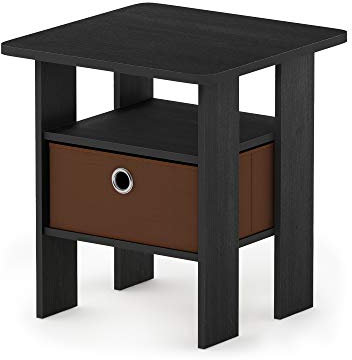 Furinno Andrey tavolino comodino con cassetto portaoggetti, Americano/Marrone medio
