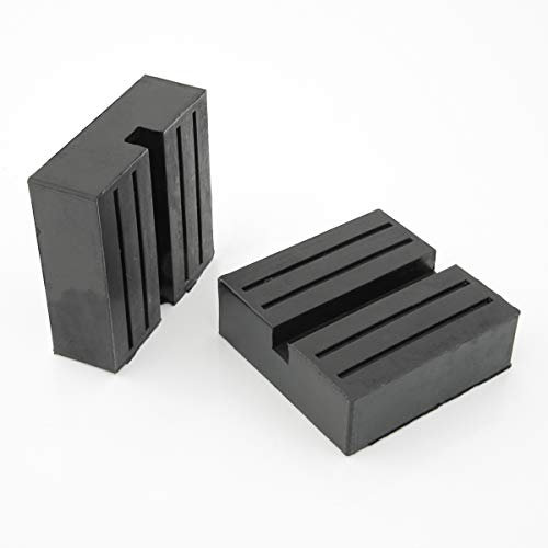 LST 2x Adapter Wagenheber Aufnahme Hebebühnen Gummiauflage Gummiblock 75x75x25mm