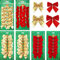 48 Stück Festival Bow Decoration Weihnachten Rot und Gold Ribbon Bows Ornamente für Weihnachtskränze Baum Neues Jahr Decoration