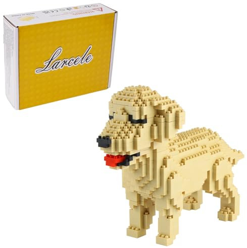 Larcele Micro Dog Building Blocks Pet Mini Building Toy Bricks,950 Pieces KLJM-02 (Golden Retriever)