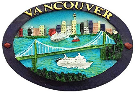 Vancouver Kanada 3D-Kühlschrankmagnet, Souvenir-Geschenk, Dekoration für Zuhause und Küche, magnetischer Aufkleber Vancouver Kanada Kühlschrank-Magnet-Kollektion.