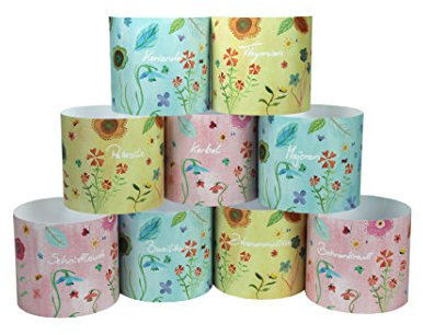 Blumentopf - Manschetten - Set Potteryshirt Übertopf Papier(Blumenwiese)