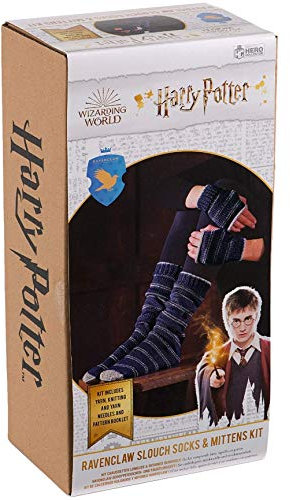 Harry Potter Strickset Strümpfe & Fäustlinge - Ravenclaw Design