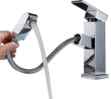 LHTCZZB Mischbatterie Einhand-Waschbecken-Armaturen Hot and Cold Swivel Messing Wasserhahn Chrom Dusche Wasserhahn Einhand-Armaturen for Küche Bad