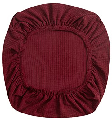 Fenteer Stretch Office Covers Seat Cover Slipcover Desk Seat Cushion Protectors for Computer, Wine Red