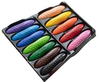 Kangmeile Kleinkinder Wachsmalstifte, Buntstifte für Zeichnen ungiftig 12/24 Farben Erdnussstifte, waschbare Erdnusskreiden Saftige bunte Wachsstifte Kunstset Graffiti-Malstift, 18BFVR13Q147F0A8TYB