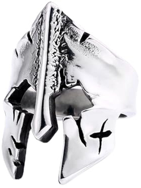 HCMA Retro Hip Hop 316L Edelstahl Spartan Pagan Herrenring Punk Gothic Amulett Ring Hochwertige Schmuck Lokomotive Geschenk