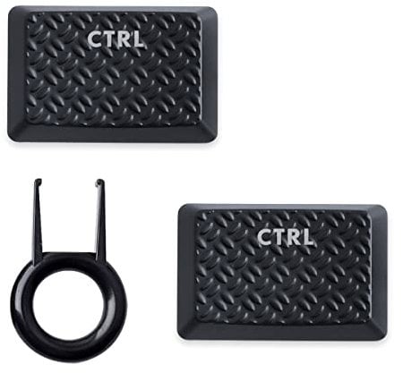 Backlit Keycaps Replacement for GL Tactile Switch Logitech G813/G815/G913/G915 TKL RGB Mechanical Gaming Keyboard (2PCS Texture Ctrl Black)