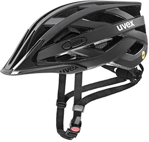 uvex i-vo cc MIPS - Leichter Allround-Helm für Damen und Herren - MIPS-Sysytem - erweiterbar mit LED-Licht - All Black - 56-60 cm