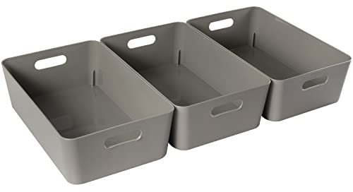 Hummelladen Unterbett Organizer Set - 12 cm hoch - Taupe - passend für Bettkasten 40x75 cm - Bett Aufbewahrung