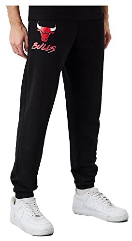New Era NBA Script Chicago Bulls Hose Herren Jogginghose schwarz S