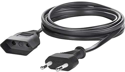 Sygonix SY-5042682 Strom Verlängerungskabel Schwarz 2.00m