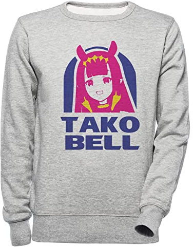 Hololive EN Ina TAKO Bell Logo Parody Unisex Grau Jumper Sweatshirt Herren Damen Unisex Grey Jumper Men's Women's