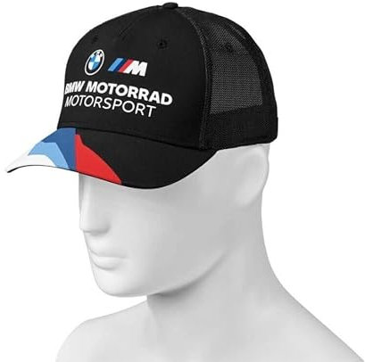 BMW Casquette de baseball de moto pour homme Noir + jeton de courses, Noir