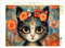 CALVENDO Puzzle Katze Im Stil von Frieda Kahlo | 1000 Teile Lege-Größe 64 x 48 cm Foto-Puzzle für glückliche Stunden