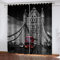 Gardinen Kinderzimmer Blickdichter Vorhang 200X214Cm 2 Stücke 3D Blick Auf Die London Tower Bridge Muster Verdunklungsvorhänge Schlafzimmer Wohnzimmer Dekoration Ösenschal Kinder Thermovorhang