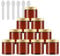 PQPAUTY 12 Pièces Vides Petit 200 ml Marron Cosmétique Pot en Plastique avec Couvercle Or 200 g Pots de Cosmétique Crème de Bouteille Contenant avec 6x Spatules