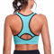 Sykooria Damen Sport BH Gepolstert Bustier Damen BH ohne Buegel Racerback Push up BH mit Farbverlauf Sport Top für Yoga Fitness, 317-Blau, M