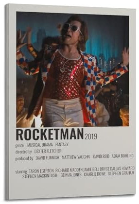 Rocketman Leinwand-Poster, Wandkunst, dekoratives Wohnzimmer-Poster, Schlafzimmer-Poster, 20 x 30 cm, Rahmenstil