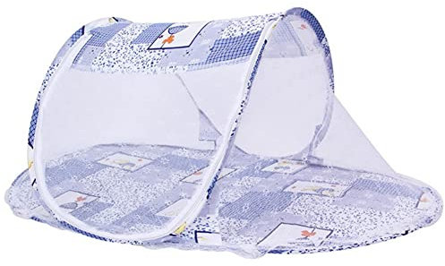 Moustiquaire pour lit de bébé, moustiquaire Pliante pour bébé Literie pour bébé Portable moustiquaire pour bébé pour Les Fournitures d'été pour Enfants(Bleu 110 * 65 * 60cm)