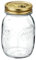 Bormioli Rocco Quattro Stagioni 79209 Lot de 12 bocaux à confiture avec couvercle doré refermable 500 ml