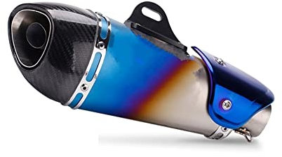 ENLIGMA Motorräder Auspuffanlage Motorrad Auspuff Carbon Killer Muffler Escape Link Pipe Für Yamaha R1 R3 R6 Für NINJA400 656 Z900 Für CBR600 500(1 UK)