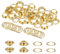 QUARKZMAN 40 Juegos de Ojales con Arandelas de 14mm Kit de Ojales de Metal de Cobre para Telas Cortinas Cinturones de Cuero Zapatos Bolsas DIY Dorado