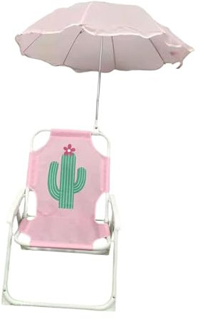 Folpus Silla de Camping para niños, Silla Plegable con sombrilla, Silla de Playa portátil Ligera para Parque, mochilero, Viaje, Picnic, Patio, Planta